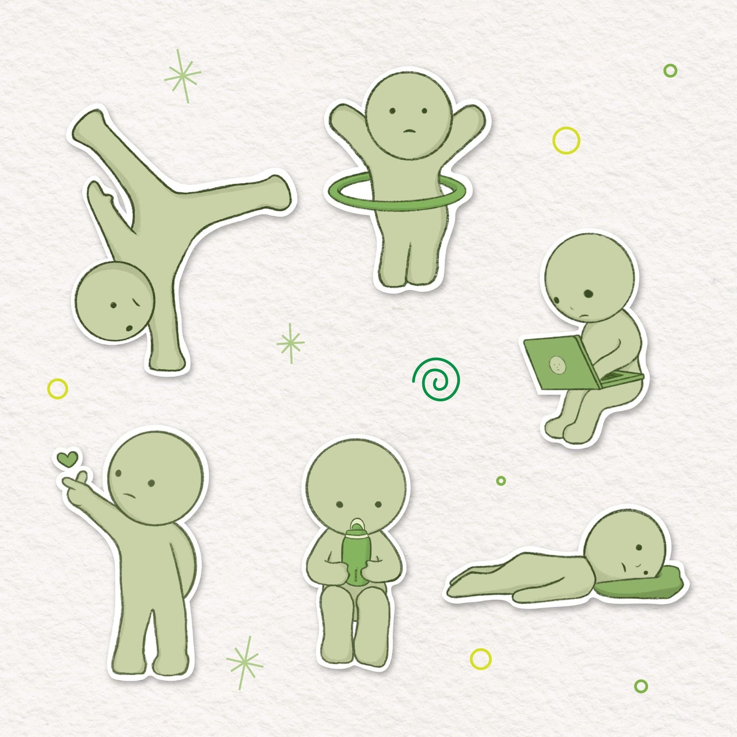 green guy laptop sticker