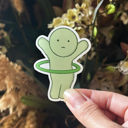 green guy hulahoop sticker