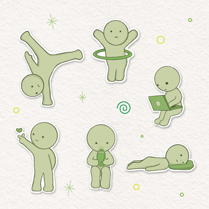 green guy laptop sticker