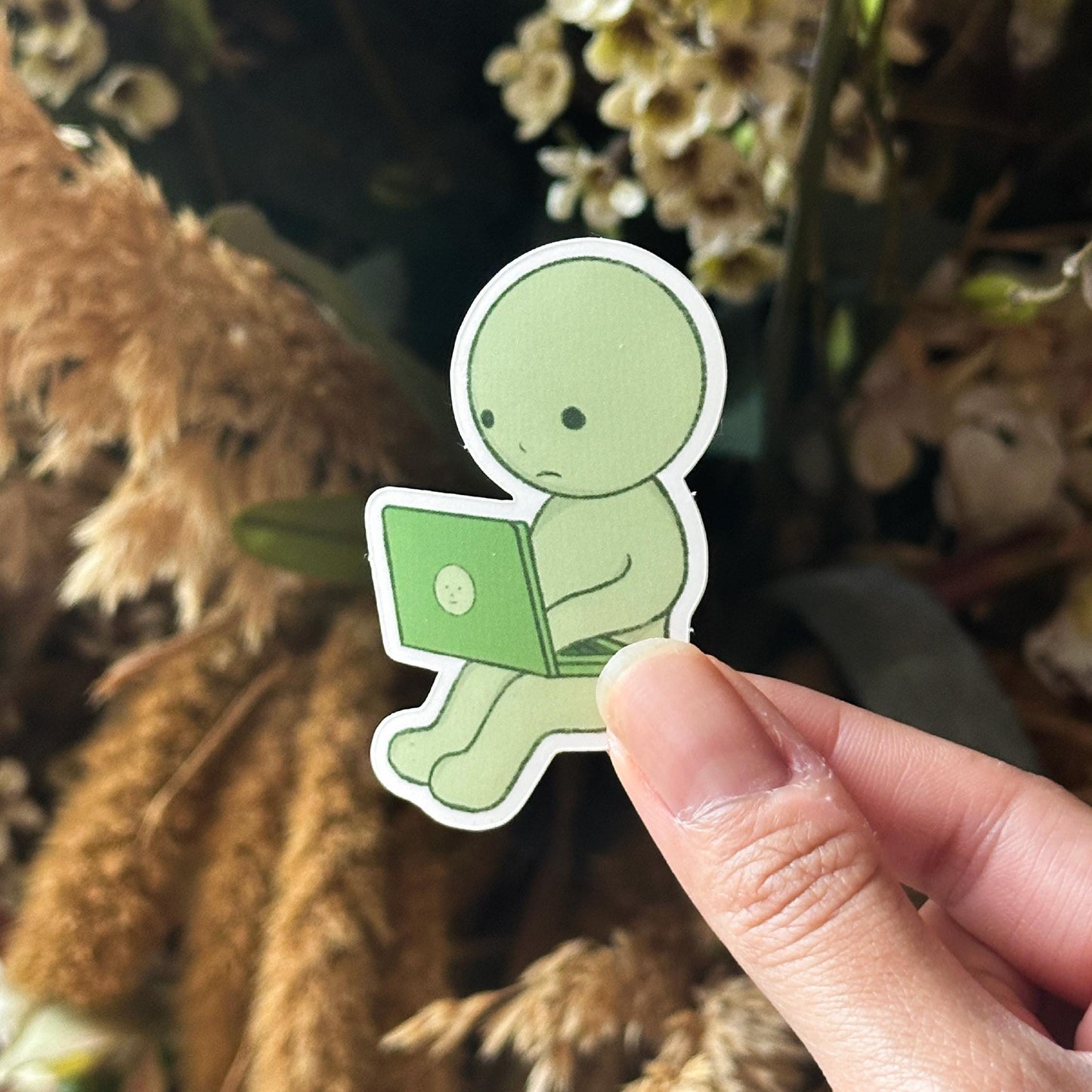 green guy laptop sticker