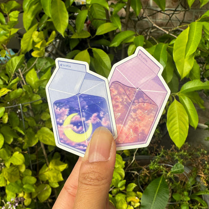 cozy milk carton stickers