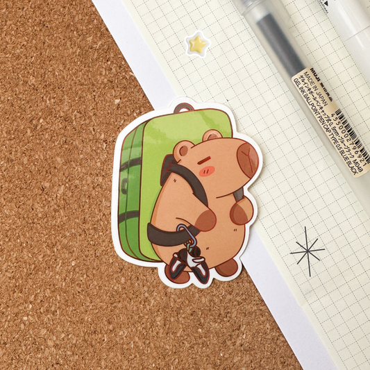 capybara climbing sticker